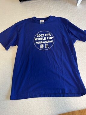 Fruit of the Loom Blue 2002 FIFA World Cup Graphic Tee